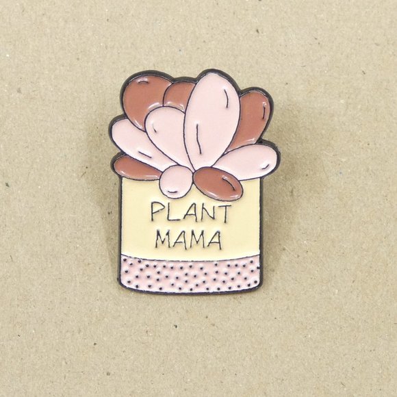 FREE ADD ON WITH PURCHASE Plant Mama Succulent Enamel  Pin - Picture 1 of 4